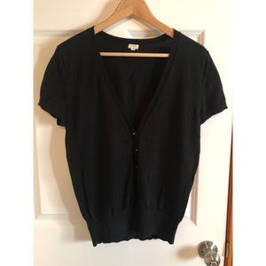 Black Short Sleeve JCrew Cardigan